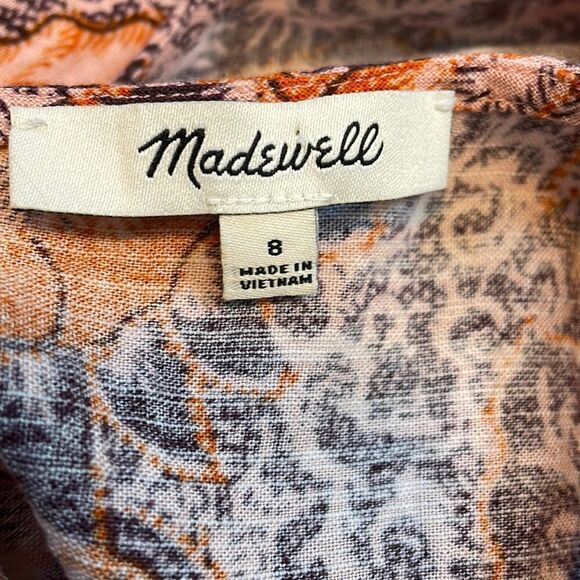 Madewell Bali Blooms Lace-Up Ruffle Hem Midi Dress 8 - Picture 5 of 8